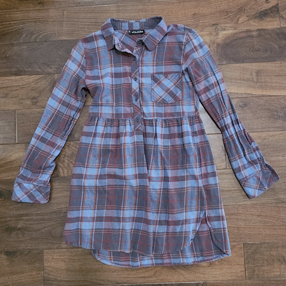 Volcom Plaid Mini Dress